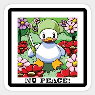 No Peace Revenge Duck Sticker
